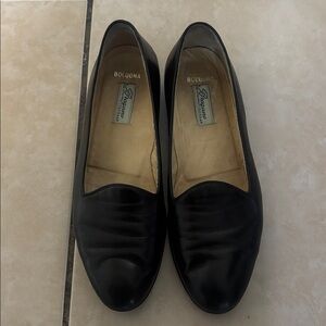 Black Leather bologna bragano by Cole Haan Women's Slip-On Flats